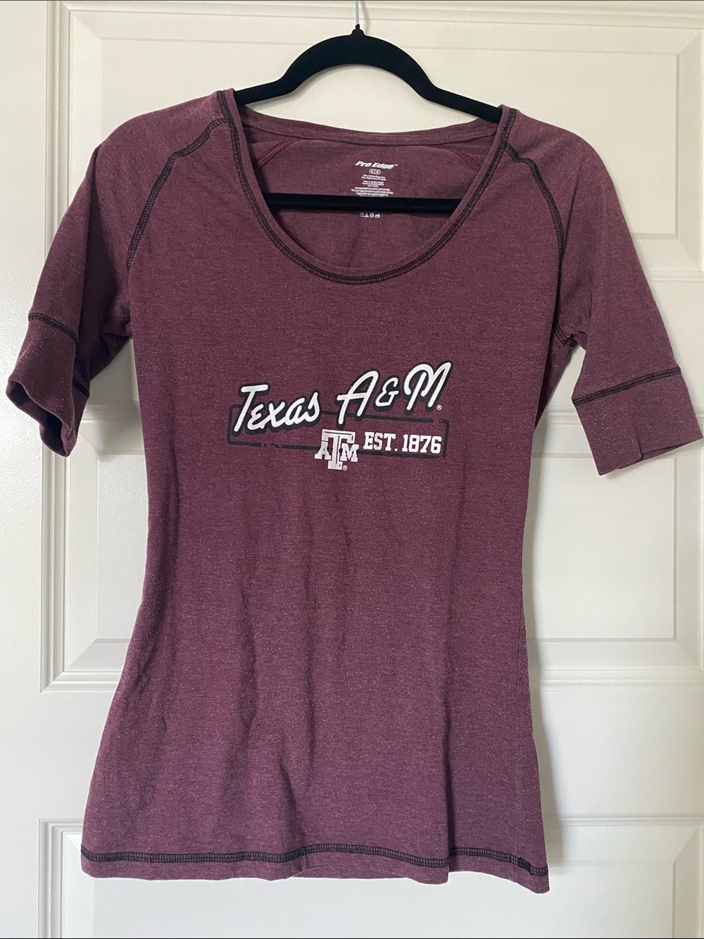 Pro Edge Maroon Texas A&M Scoop Neck Tee